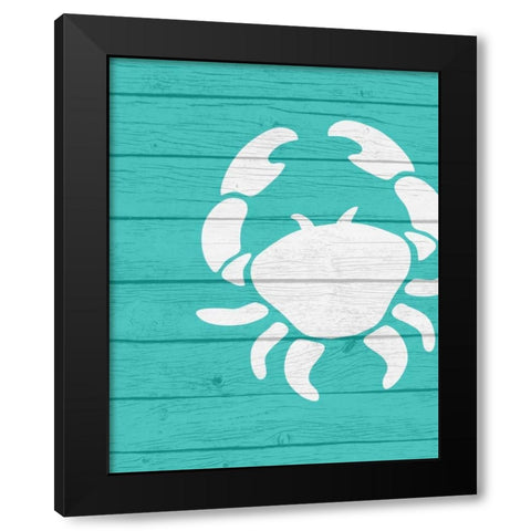 Crab Black Modern Wood Framed Art Print with Double Matting by Robinson, Tamara
