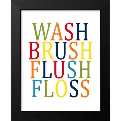 Wash Brush Flush II Black Modern Wood Framed Art Print by Robinson, Tamara