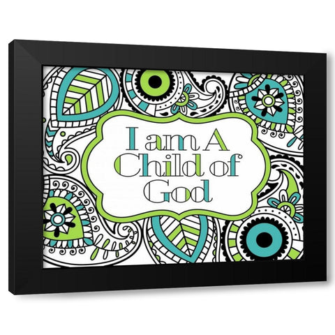 Child of God Black Modern Wood Framed Art Print by Robinson, Tamara