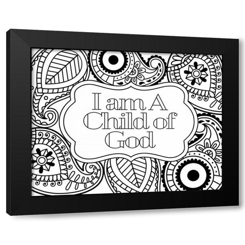 Child of God II Black Modern Wood Framed Art Print by Robinson, Tamara