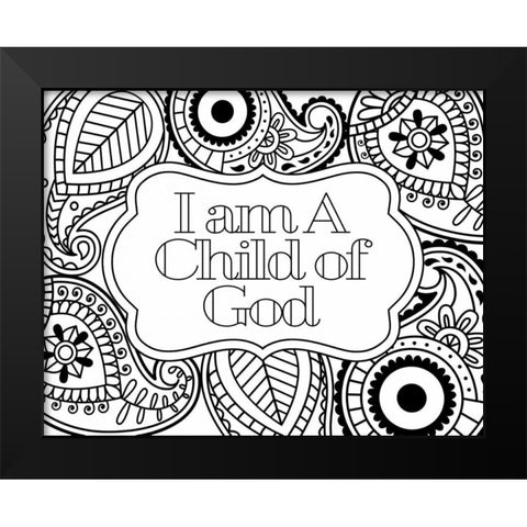 Child of God II Black Modern Wood Framed Art Print by Robinson, Tamara