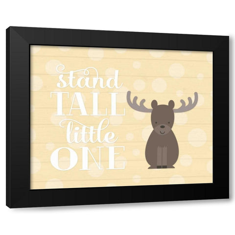 Stand Tall Moose Black Modern Wood Framed Art Print with Double Matting by Robinson, Tamara