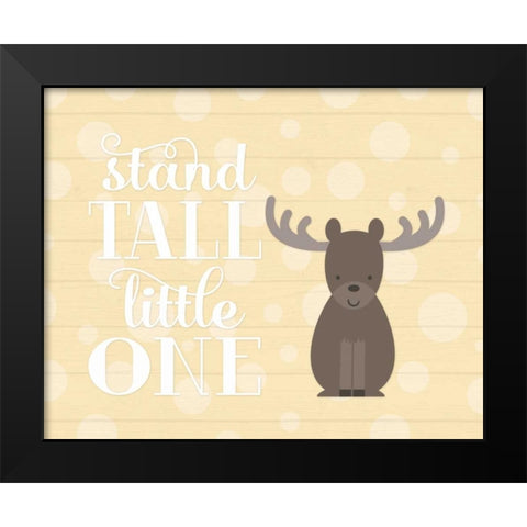 Stand Tall Moose Black Modern Wood Framed Art Print by Robinson, Tamara