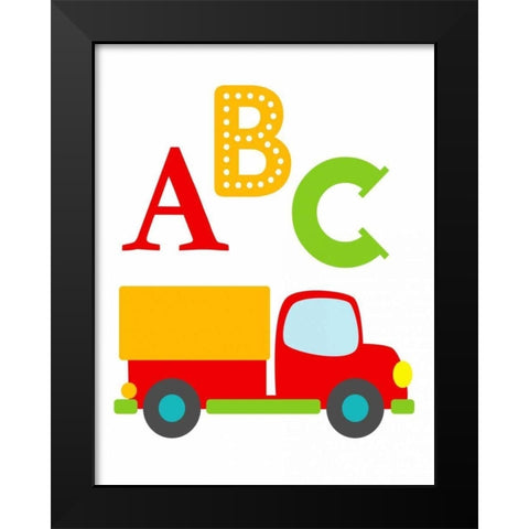 Transportation ABC Black Modern Wood Framed Art Print by Robinson, Tamara