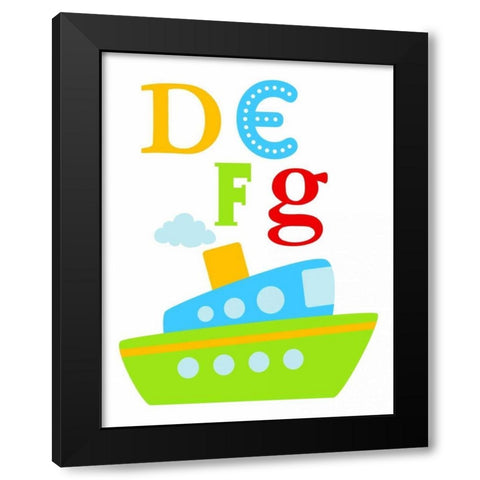 Transportation DEFG Black Modern Wood Framed Art Print with Double Matting by Robinson, Tamara