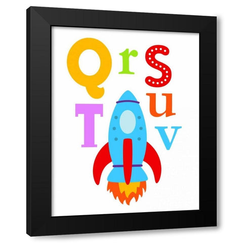 Transportation QRSTUV Black Modern Wood Framed Art Print by Robinson, Tamara