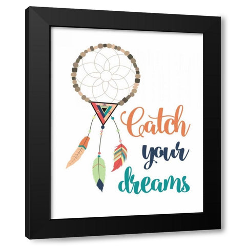 Catch Your Dreams Black Modern Wood Framed Art Print with Double Matting by Robinson, Tamara