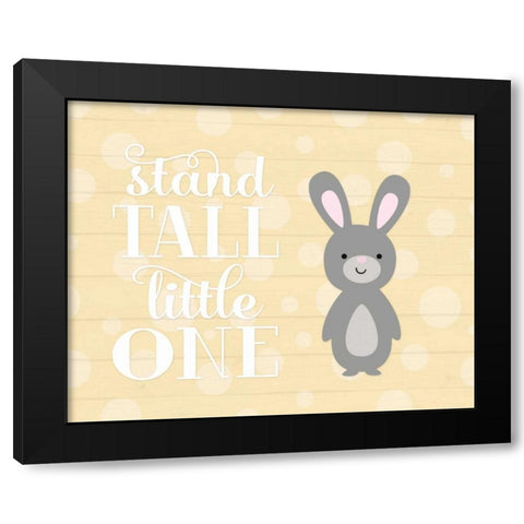 Stand Tall Bunny II Black Modern Wood Framed Art Print by Robinson, Tamara