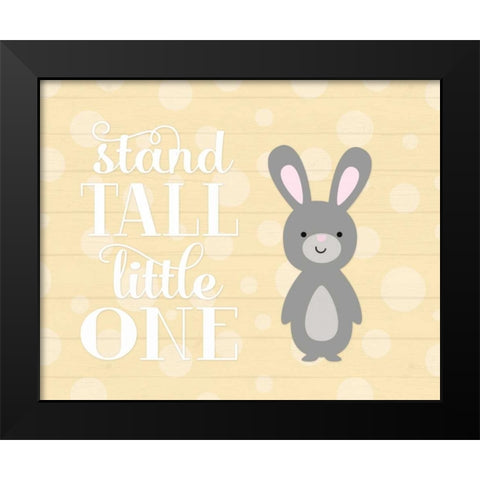 Stand Tall Bunny II Black Modern Wood Framed Art Print by Robinson, Tamara