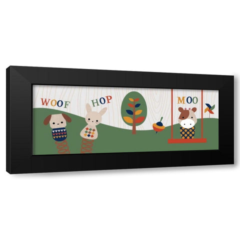 Toy Box Playground I Black Modern Wood Framed Art Print with Double Matting by Robinson, Tamara