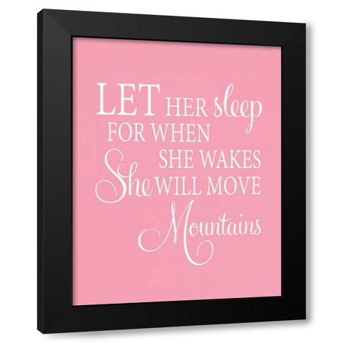 Let Her Sleep Black Modern Wood Framed Art Print with Double Matting by Robinson, Tamara
