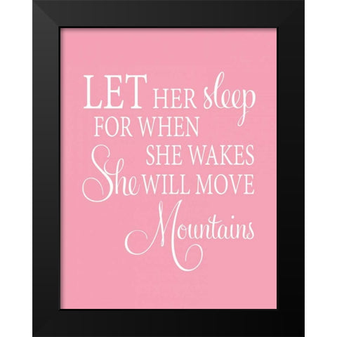 Let Her Sleep Black Modern Wood Framed Art Print by Robinson, Tamara