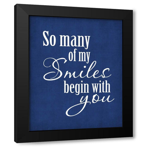 So Many Smiles Black Modern Wood Framed Art Print with Double Matting by Robinson, Tamara
