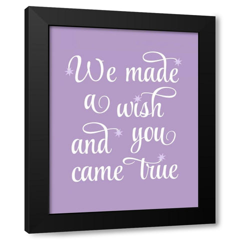 Butterfly Quote Black Modern Wood Framed Art Print by Robinson, Tamara