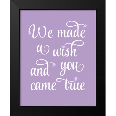 Butterfly Quote Black Modern Wood Framed Art Print by Robinson, Tamara