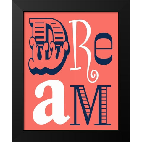 Dream Black Modern Wood Framed Art Print by Robinson, Tamara