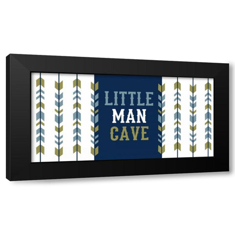 Little Man Cave Arrows Black Modern Wood Framed Art Print with Double Matting by Robinson, Tamara