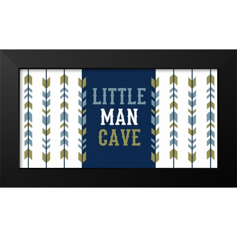 Little Man Cave Arrows Black Modern Wood Framed Art Print by Robinson, Tamara