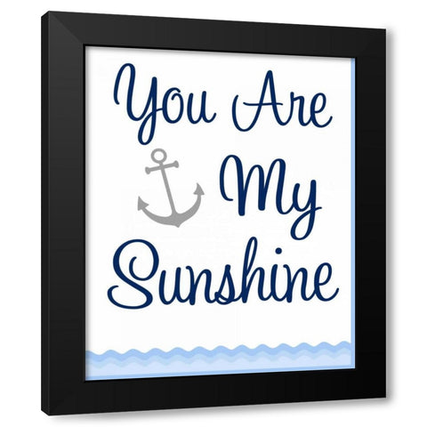Nautical Sunshine Black Modern Wood Framed Art Print by Robinson, Tamara