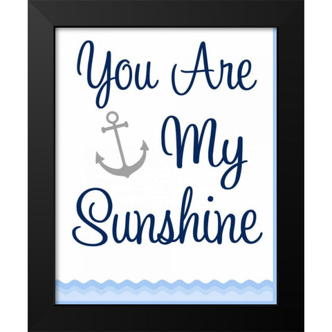 Nautical Sunshine Black Modern Wood Framed Art Print by Robinson, Tamara