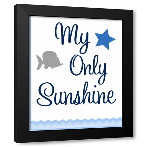 Nautical Sunshine II Black Modern Wood Framed Art Print with Double Matting by Robinson, Tamara