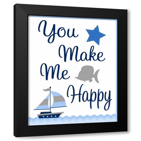 Nautical Sunshine III Black Modern Wood Framed Art Print by Robinson, Tamara