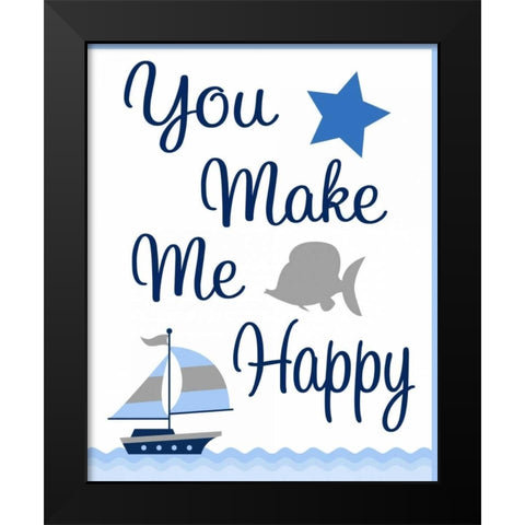 Nautical Sunshine III Black Modern Wood Framed Art Print by Robinson, Tamara