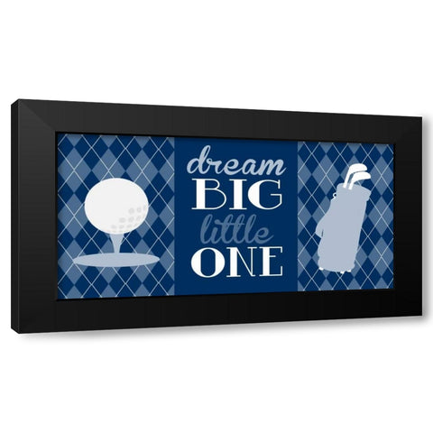 Golf Dream Big Black Modern Wood Framed Art Print by Robinson, Tamara