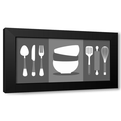 Kitchen Utensils IV Black Modern Wood Framed Art Print with Double Matting by Robinson, Tamara