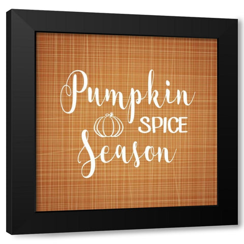 Pumpkin Spice Black Modern Wood Framed Art Print by Robinson, Tamara