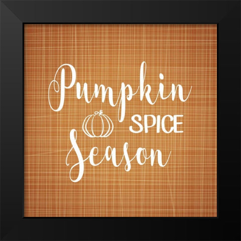 Pumpkin Spice Black Modern Wood Framed Art Print by Robinson, Tamara