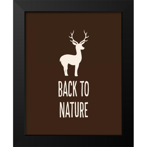 Back to Nature Black Modern Wood Framed Art Print by Robinson, Tamara