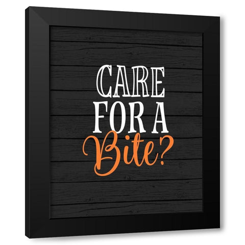 Care for a Bite?  Black Modern Wood Framed Art Print with Double Matting by Robinson, Tamara