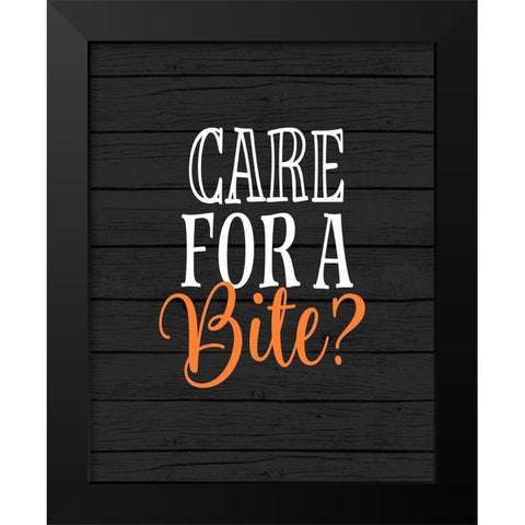 Care for a Bite?  Black Modern Wood Framed Art Print by Robinson, Tamara