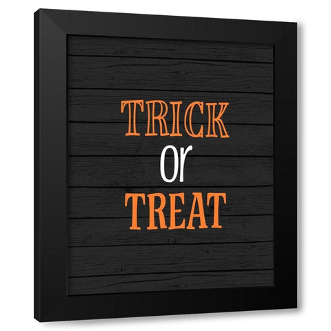 Trick or Treat Black Modern Wood Framed Art Print by Robinson, Tamara