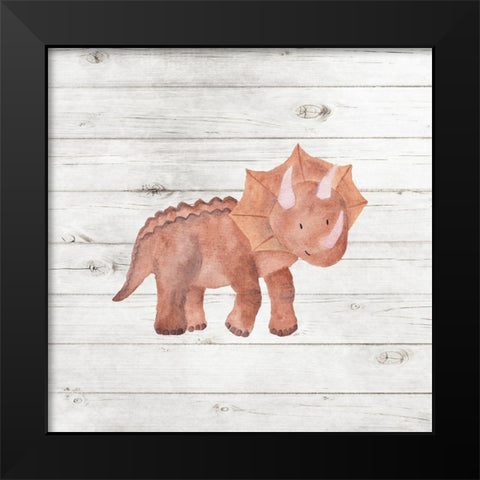 Water Color Dino Black Modern Wood Framed Art Print by Robinson, Tamara