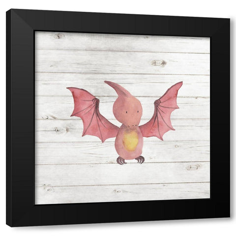 Water Color Dino V Black Modern Wood Framed Art Print by Robinson, Tamara