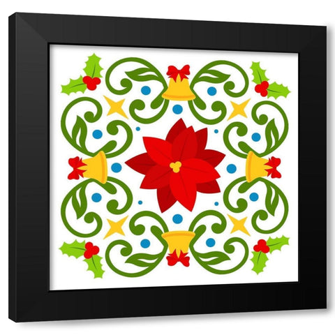 Christmas II Black Modern Wood Framed Art Print with Double Matting by Robinson, Tamara