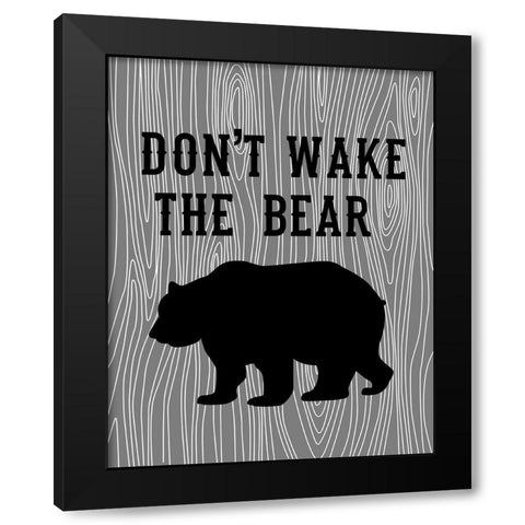 Dont Wake the Bear Black Modern Wood Framed Art Print by Robinson, Tamara