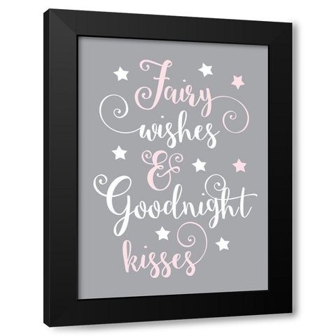 Fairy Wishes Black Modern Wood Framed Art Print by Robinson, Tamara