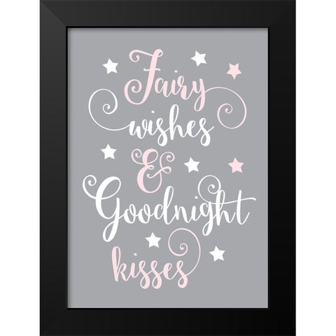 Fairy Wishes Black Modern Wood Framed Art Print by Robinson, Tamara