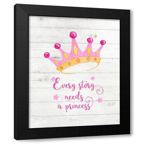 Every Story Black Modern Wood Framed Art Print by Robinson, Tamara