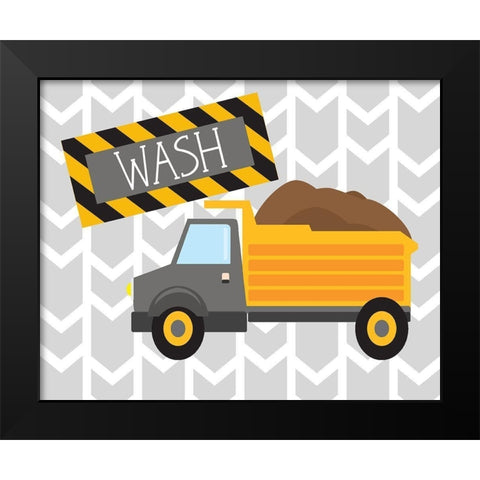 Construction Wash Black Modern Wood Framed Art Print by Robinson, Tamara