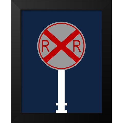 Railroad Black Modern Wood Framed Art Print by Robinson, Tamara