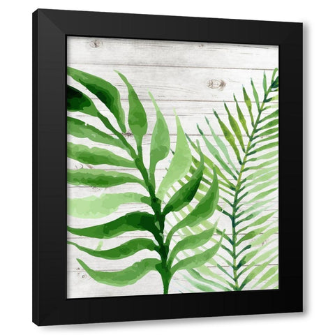 Banana Leaf II Black Modern Wood Framed Art Print with Double Matting by Robinson, Tamara