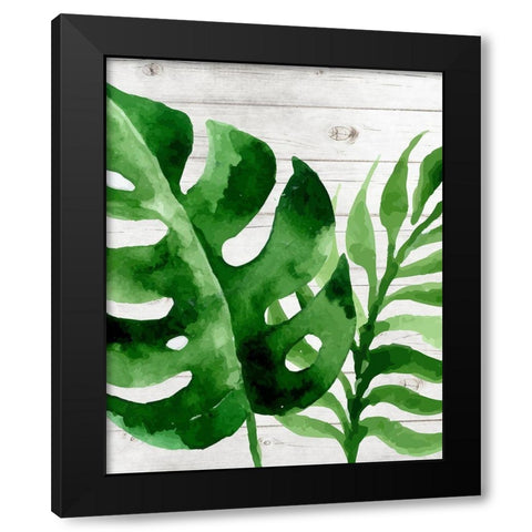 Banana Leaf III Black Modern Wood Framed Art Print with Double Matting by Robinson, Tamara
