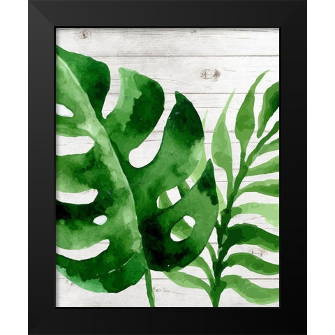 Banana Leaf III Black Modern Wood Framed Art Print by Robinson, Tamara