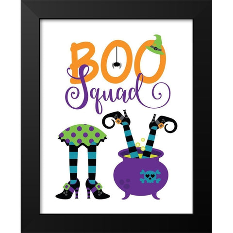 Boo Squad Black Modern Wood Framed Art Print by Robinson, Tamara
