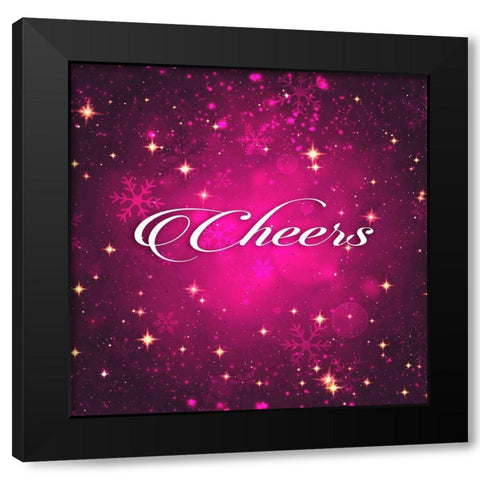 Cheers Black Modern Wood Framed Art Print with Double Matting by Robinson, Tamara
