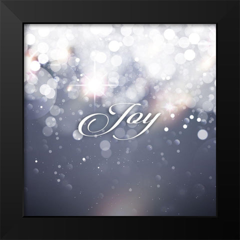 Joy Black Modern Wood Framed Art Print by Robinson, Tamara